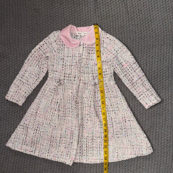 Nanette Lepore Girls Tweed pea coat Jacket Sz. 6 - Picture 3 of 8